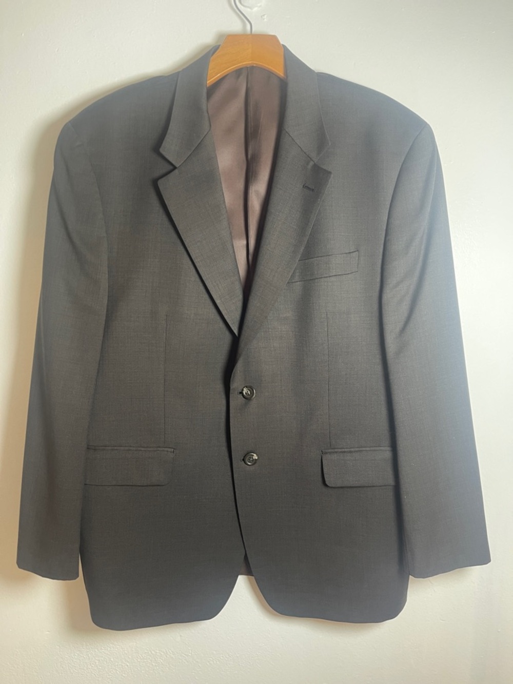 Lauren Ralph Lauren Men's Black Two-Button 95% Wool Size: 42 S